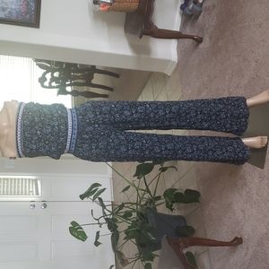 Max Jeans s strapless jumpsuit boho mixed floral smock waist flare leg